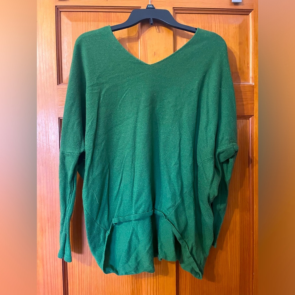 La Miel dark green 3/4 sleeve top